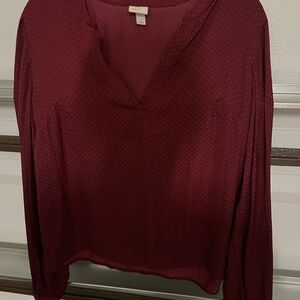 a new day Burgundy Blouse